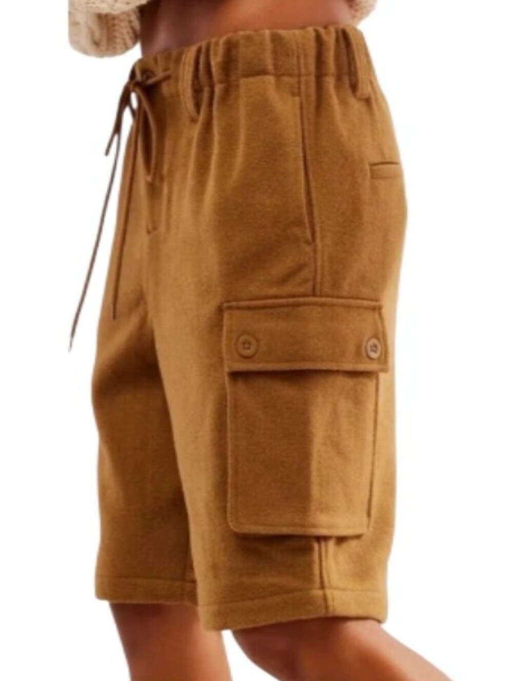 Free People Charli Wool Longline Cargo Shorts-NWT